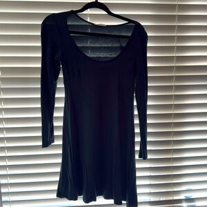 Lush XS Dark Green Long Sleeve Mini Dress